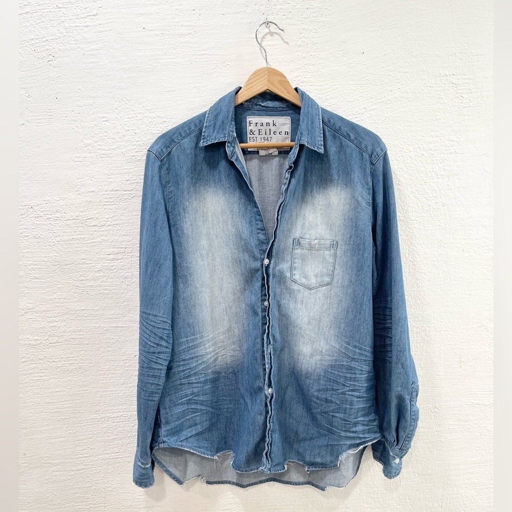 Frank & Eileen Relaxed Button-Up Shirt Distressed Vintage Wash